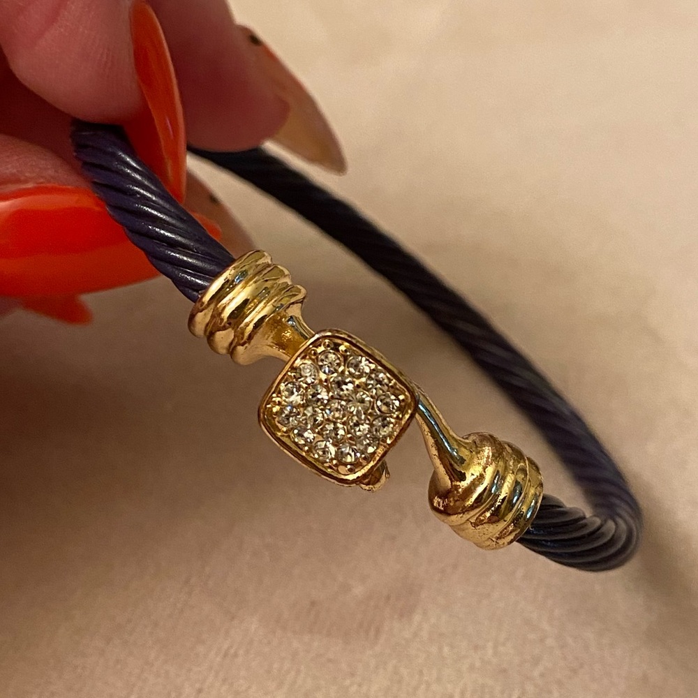 Navy Wire Rope Style & Hook Bracelet 🪝 - Picture 6 of 8